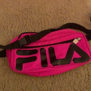Pink Fila Fanny pack
